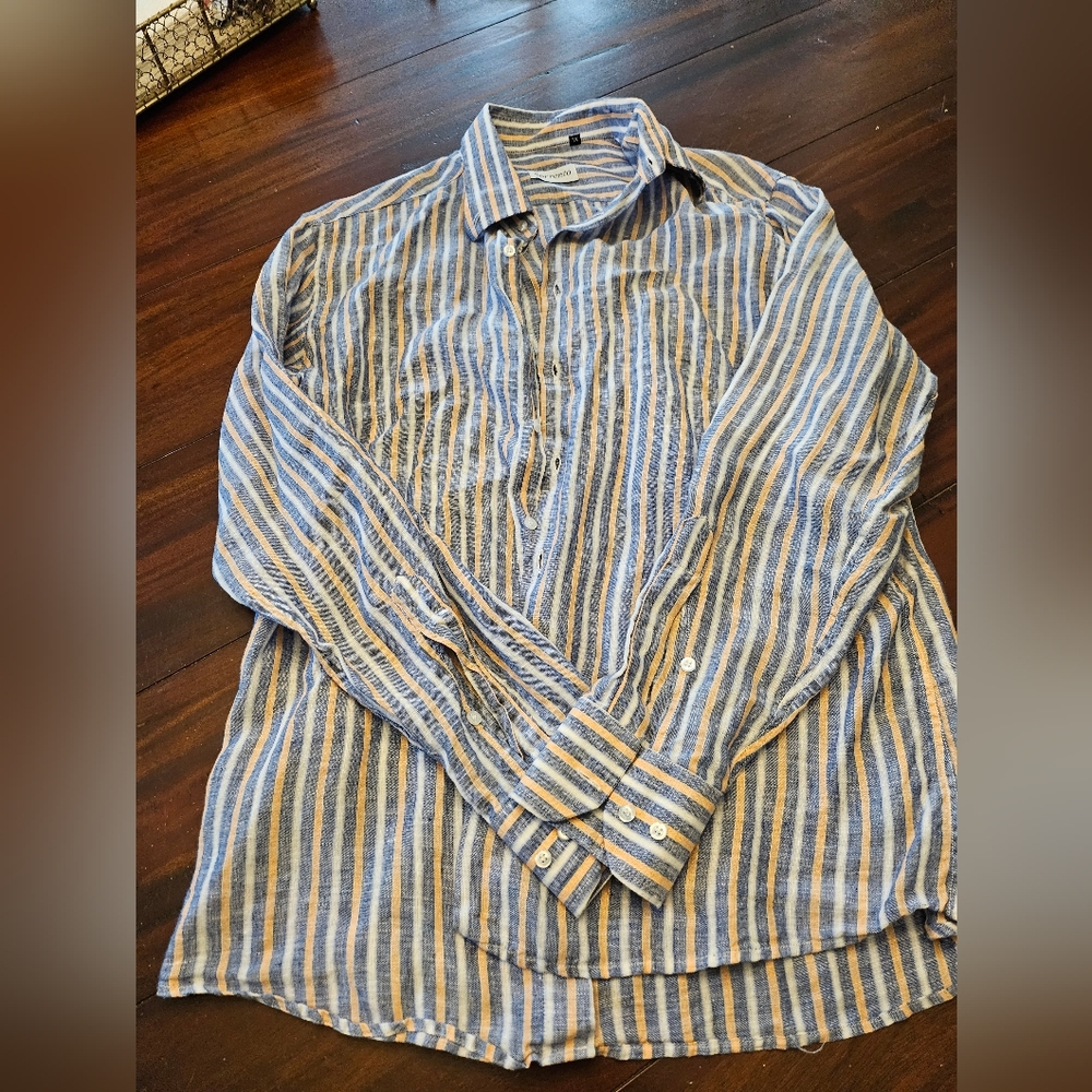 Sorrento Linen Button Down Shirt Made in Sorrento Italy